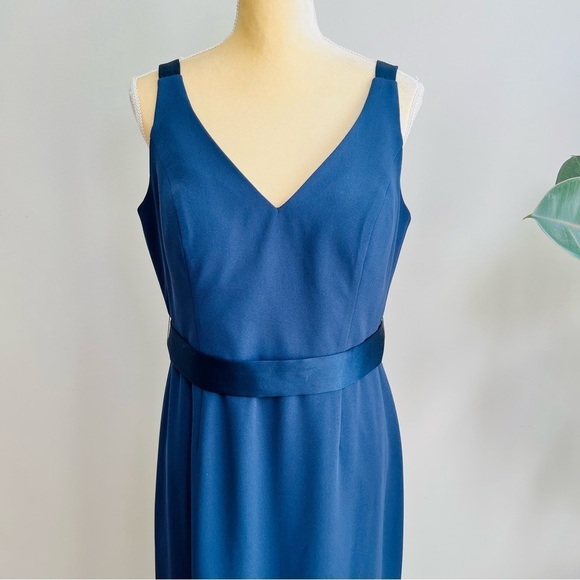 White by Vera Wang Bridesmaid Dress Midnight Blue Vw360195 Full Length formal - Picture 7 of 15